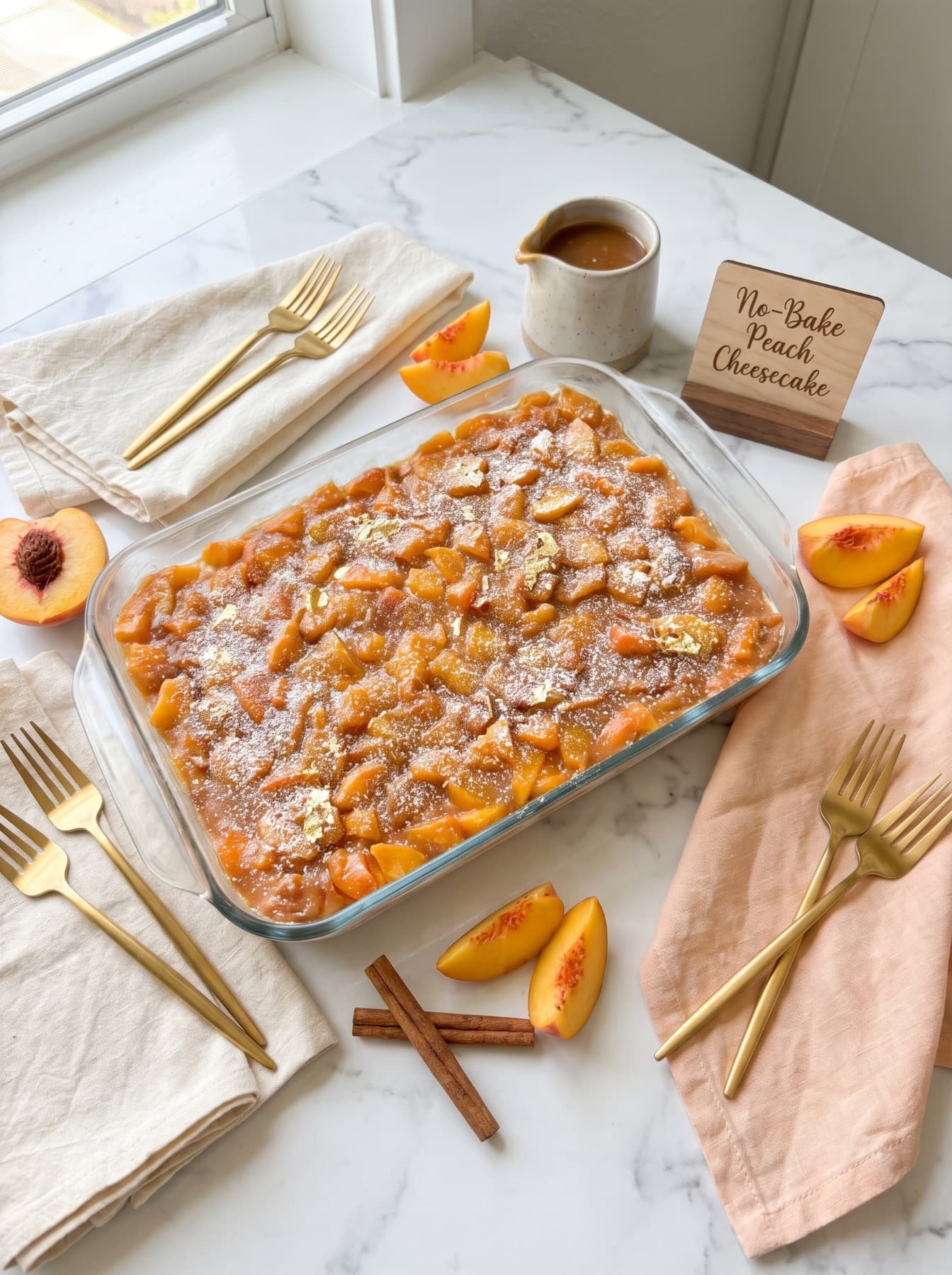 Peach cheesecake